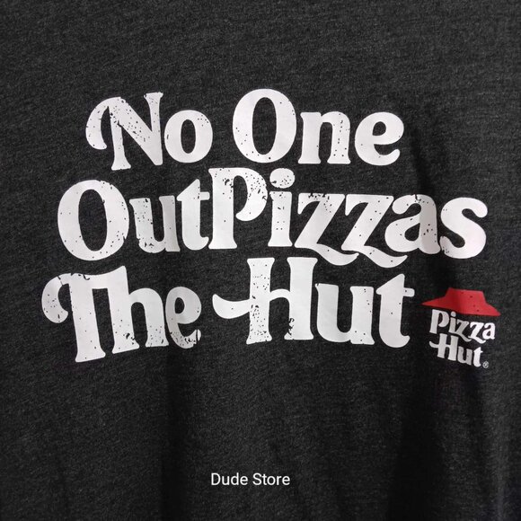 Classic Pizza Hut Employee T-Shirt - Adult Size XL - Gray - Clean & Soft - Picture 3 of 6